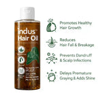 Indus Hair Care Herbal Hair Oil 100 ML | Promotes Healthy Hair Growth, Reduces Hair Fall & Adds Shine | Ayurvedic Formula