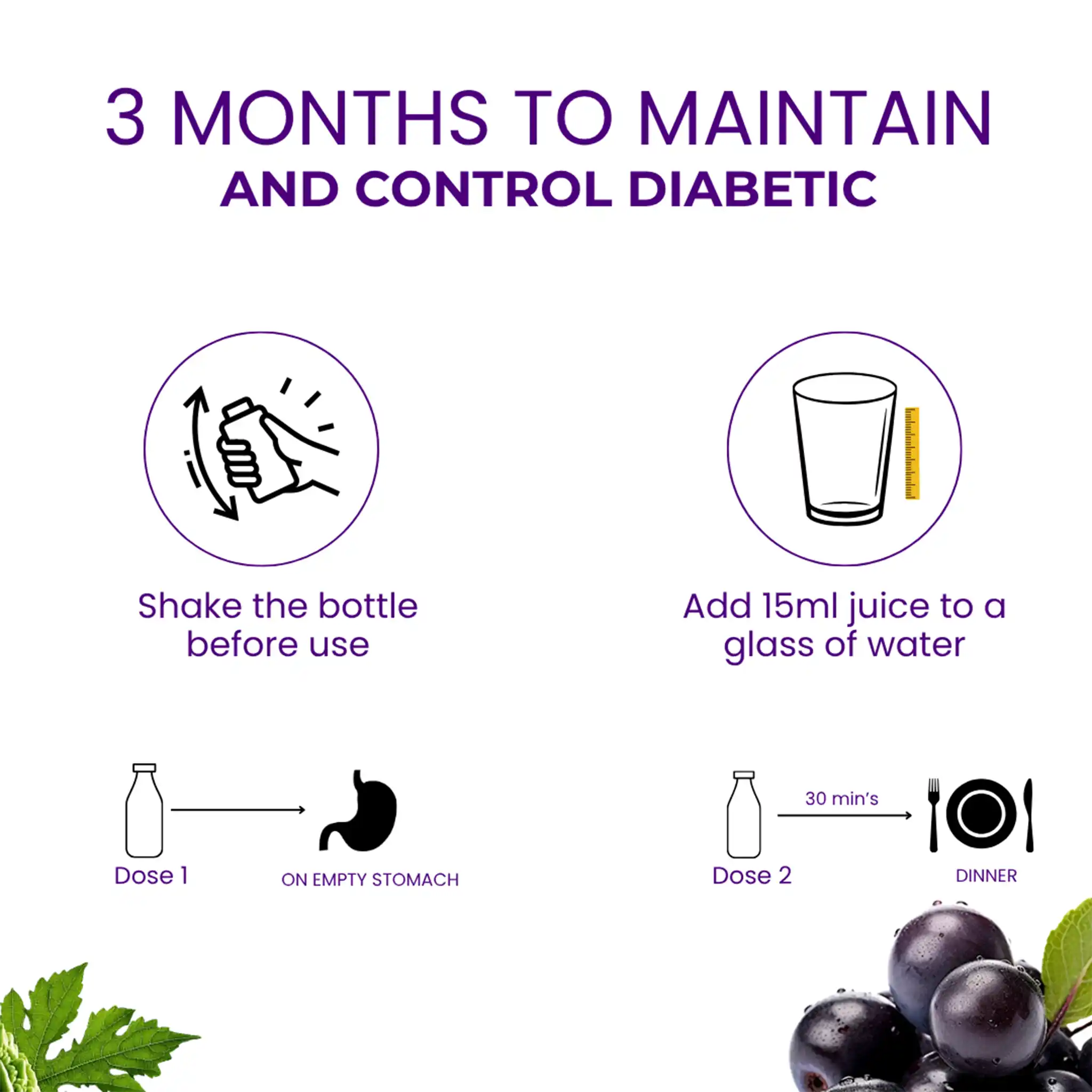 Indus Diabetic Care Juice 500ML | Ayurvedic Diabetes Support | Helps Maintain Healthy Sugar Levels | Reduces Cravings | Boosts Metabolism & Energy | 100% Herbal | No Added Sugar